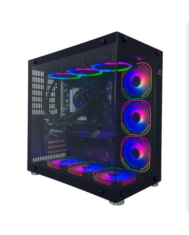 PC Gamer Black Mamba Ryzen 9-7900X 32GB Ram, 1TB SSD, 2TB HDD, RTX 5060 Ti, W11P, WIFI | SNAKE GAMER