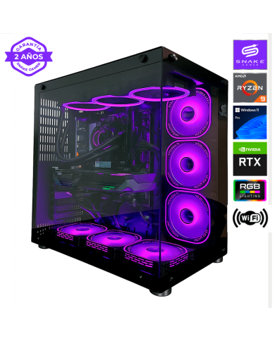 PC Gamer Ryzen 9 7900X RTX 5060 | Black Mamba 32GB + SSD 1TB + 2TB HDD | TodoClick Chile