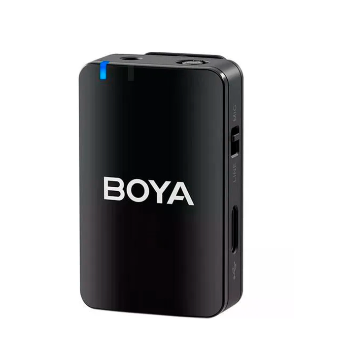 Micrófono inalámbrico Boya BOYAMIC 3-EN-1 Doble Con Grabadora y 300 Metros de Alcance