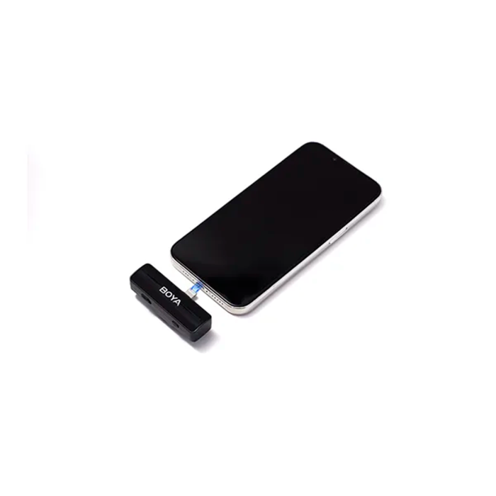 Micrófono inalámbrico Boya BOYALINK A2 Doble para USB-C, Lightning y 3.5mm