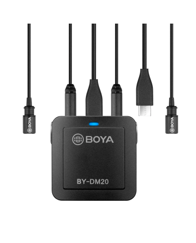 KIT DE MICRÓFONOS Y ACCESORIOS GRABACIÓN DOBLE USB/LIGHTNING/USB-C