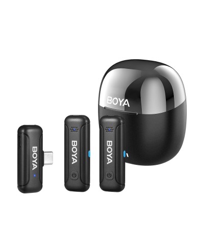 Micrófono Inalámbrico Boya BY-WM3T-U2 Mini 2.4GHz Doble Canal Conector USB-C