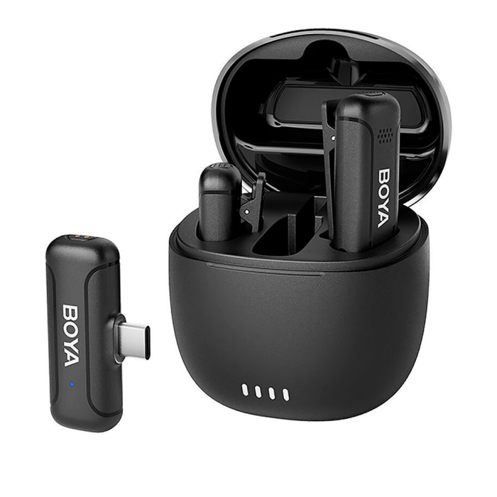 Micrófono Inalámbrico Boya BY-WM3T-U2 Mini 2.4GHz Doble Canal Conector USB-C