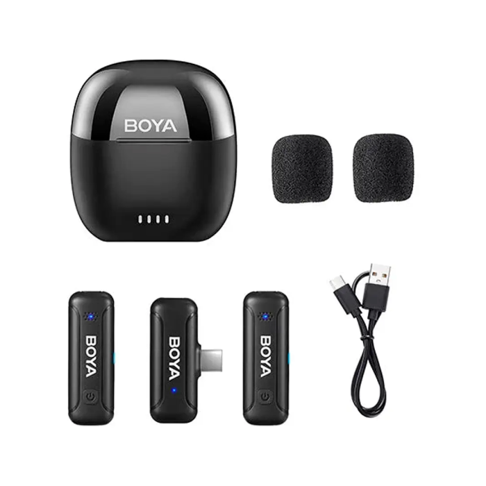Micrófono Inalámbrico Boya BY-WM3T-U2 Mini 2.4GHz Doble Canal Conector USB-C