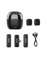 Micrófono Inalámbrico Boya BY-WM3T-U2 Mini 2.4GHz Doble Canal Conector USB-C