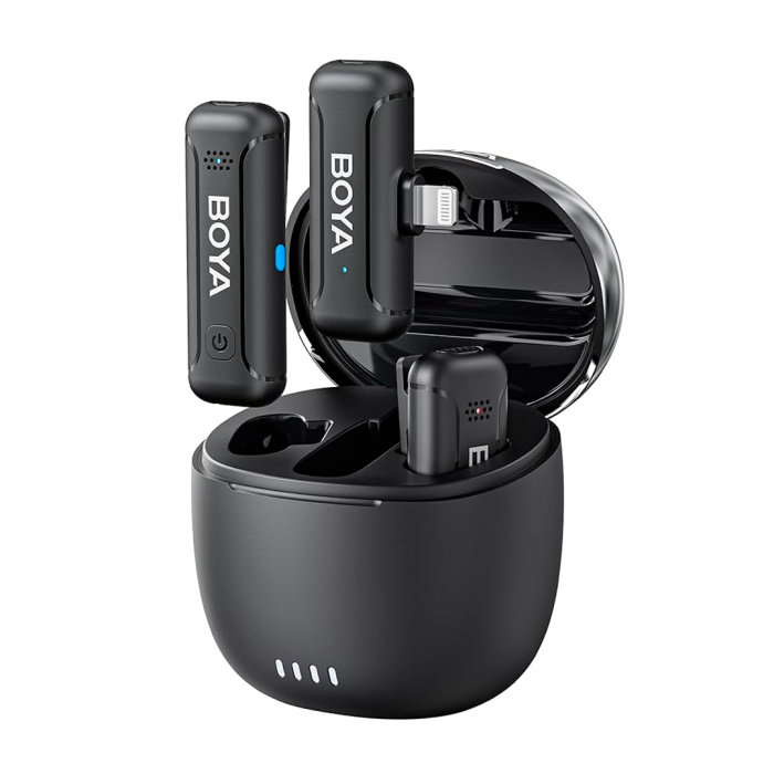 Micrófono Inalámbrico Boya BY-WM3T-U2 Mini 2.4GHz Doble Canal Conector Lightning