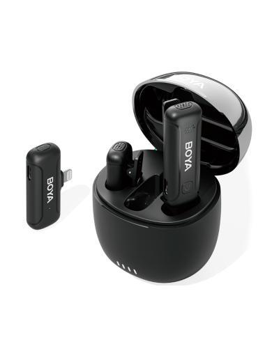 Micrófono Inalámbrico Boya BY-WM3T-D2 Mini 2.4GHz Doble Canal Conector Lightning