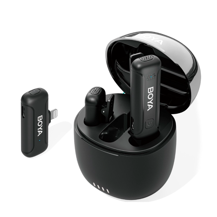Micrófono Inalámbrico Boya BY-WM3T-D2 Mini 2.4GHz Doble Canal Conector Lightning