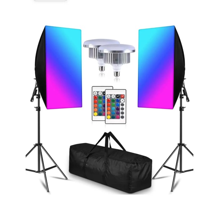 Kit de Luces Iluminus Led RGB Con Softbox IL-YX-RGX02
