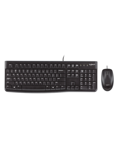 Combo Teclado y Mouse alambrico Logitech MK120 USB