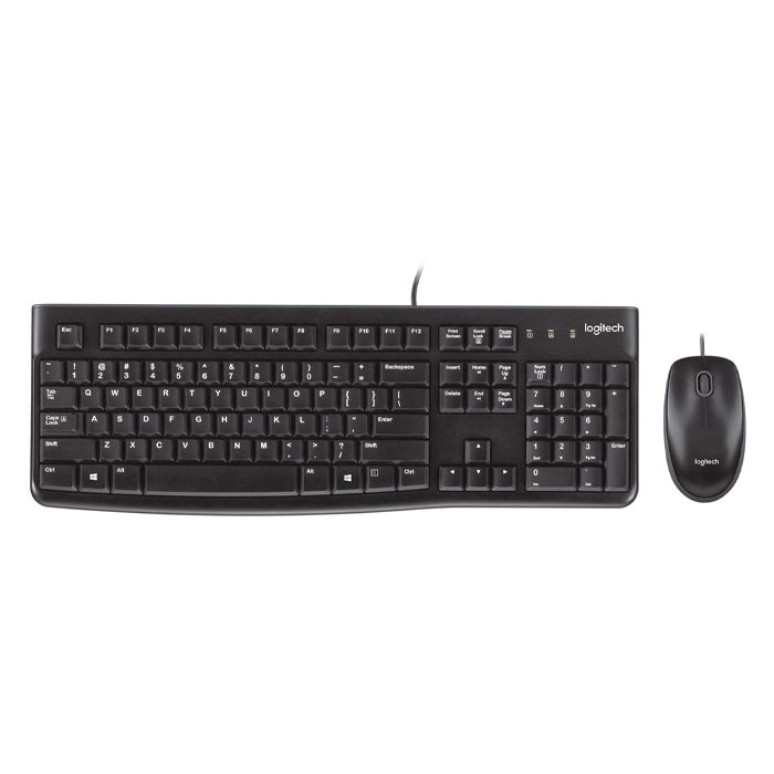 Combo Teclado y Mouse alambrico Logitech MK120 USB