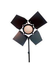 Cabezal de iluminación led Iluminus Redhead Bicolor Luz Led 50W Con Dimmer y Barndoor