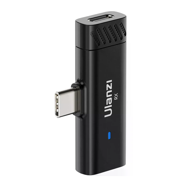 Micrófono Lavalier inalámbrico Ulanzi HM2301 de doble canal, Transmite Simultáneamente a Dos Teléfonos