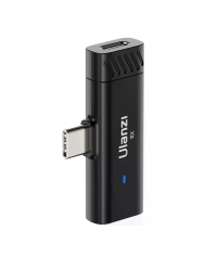 Micrófono Lavalier inalámbrico Ulanzi HM2301 de doble canal, Transmite Simultáneamente a Dos Teléfonos