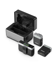 Micrófono Lavalier inalámbrico Ulanzi U-Mic AM18 de doble canal Hasta 100 Metros A018GBB1