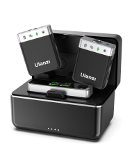 Micrófono Lavalier Ulanzi U-Mic AM18 de doble canal Hasta 100 Metros A018GBB1