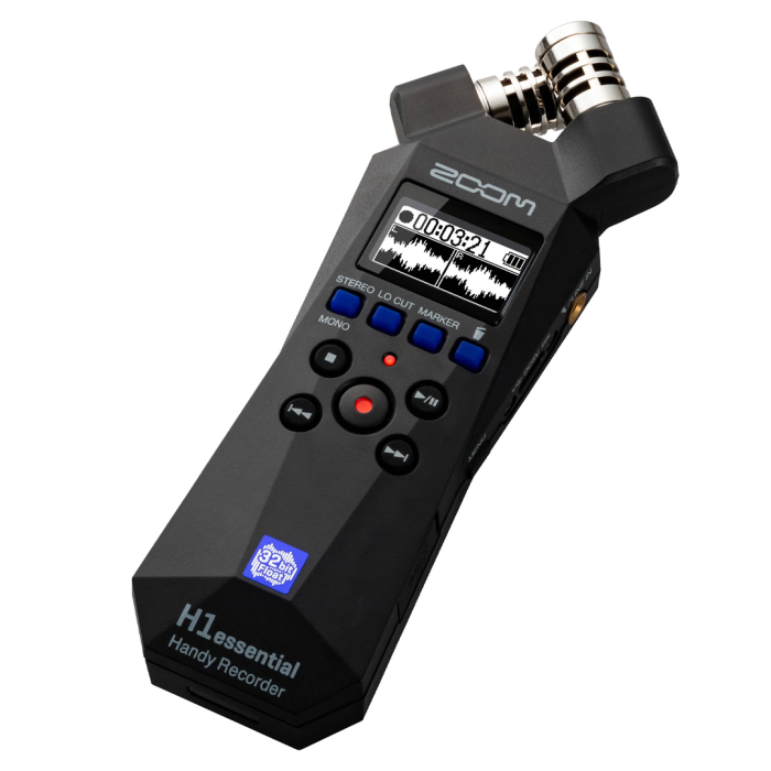 Grabadora de audio 32BIt flotantes portátil Zoom H1essential 2 pistas