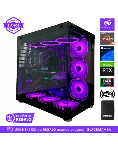 PC Gamer Black Mamba Ryzen 9-7900X con UPS NT-512C de regalo