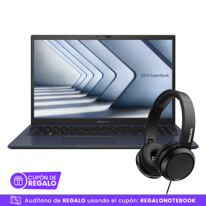 Notebook Asus Expertbook B1 i7-1255U + Audífono de Regalo