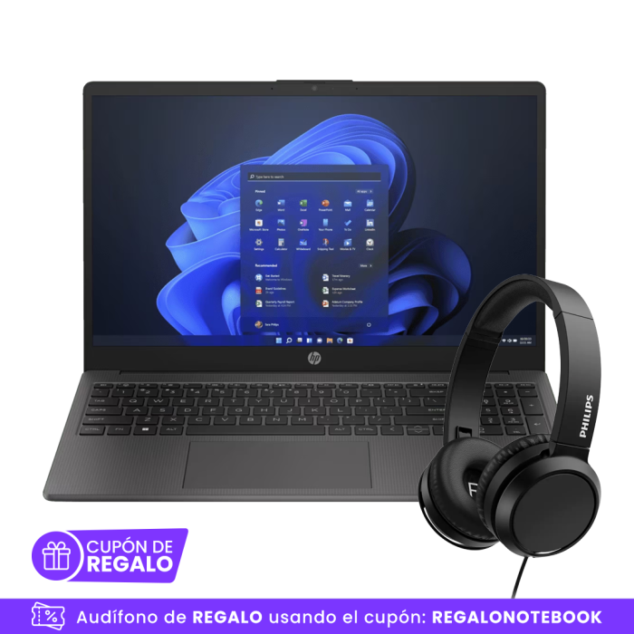 Notebook HP 255 G10 15.6" Ryzen 3 7330U 8GB RAM, 256GB SSD, W11Pro