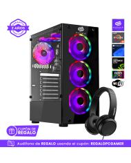 Pc Gamer Vibora Black V1 Ultra Ryzen 5 4600G, SSD 512GB, RAM 16 GB, GTX 1650, WIFI 2.0 | Snake Gamer