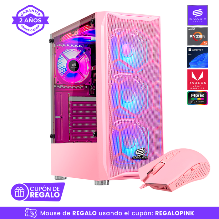 Pc Gamer Vibora Pink V2