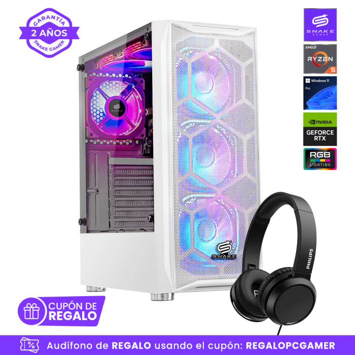 Pc Gamer Vibora White V3