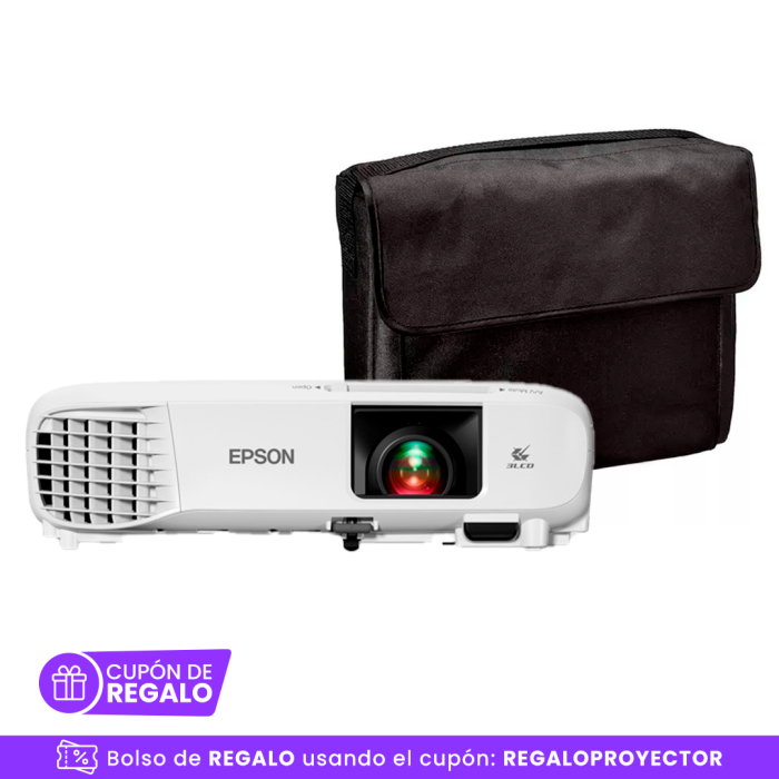 Proyector Epson PowerLite E20 3400 Lúmenes + Bolso de Transporte Regalo
