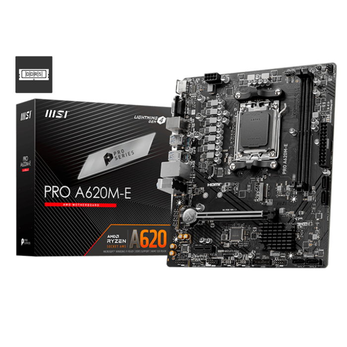 Placa Madre MSI PRO A620M-E AMD AM5, DDR5, HDMI, VGA, USB 3.2, PCIe 4.0