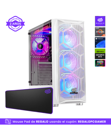 Pc Snake Gamer Vibora White V3 AMD Ryzen 5 5600GT, RTX 3050, 16GB RAM + 512GB SSD, Windows 11 Pro