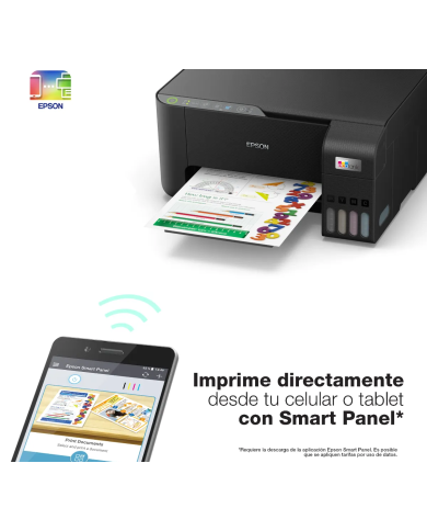 Impresora Multifuncional Inalámbrica Epson EcoTank L3250, 33 ppm/negro, 15 ppm/color, Wi-Fi, USB 2.0
