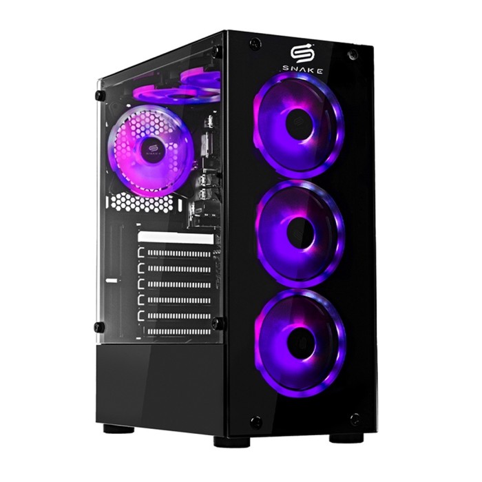 Pc Snake Gamer Vibora Black V9 AMD Ryzen 7 5700, RTX 5060, 16GB RAM + 1TB SSD, Windows 11 Pro
