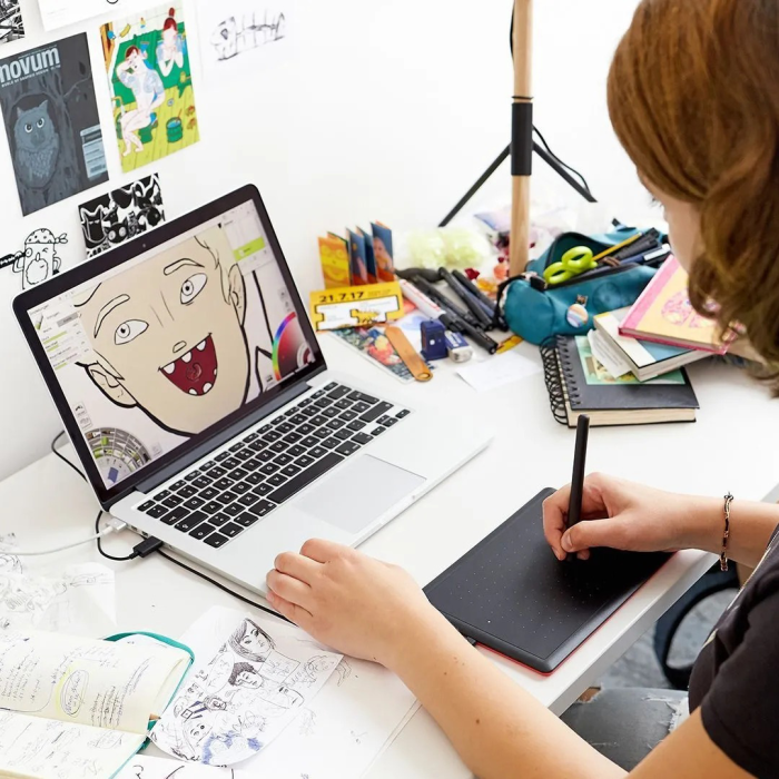 Tableta Digitalizadora One By Wacom CTL472K1A Small Roja