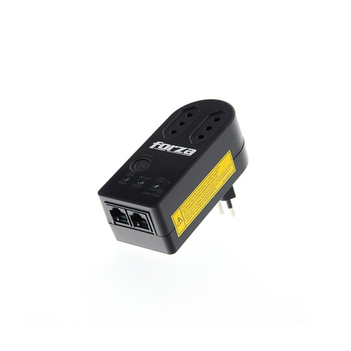 Protector De Voltaje Forza Zion Fvp-1202n-c 1500W 220V 2 Enchufes Negro