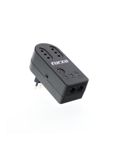 Protector De Voltaje Forza Zion Fvp-1202n-c1500W 220V 2 Enchufes Negro