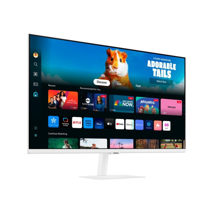 Monitor Smart Plano Samsung M50D 27" FDH 4Ms 60HZ Blanco