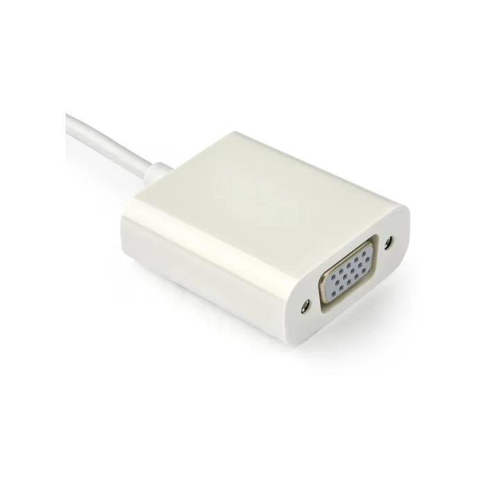 Adaptador Gráfico Spektra USB-C a VGA USB 3.1 Tipo-C Color Blanco Resolucion 1920*1200