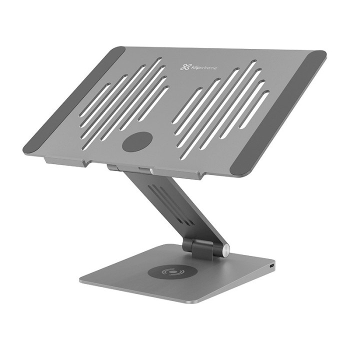 Soporte Notebook Klip Xtreme 9 en 1 HDMI/ USB C/ Inalámbrica/ Aluminio Gris
