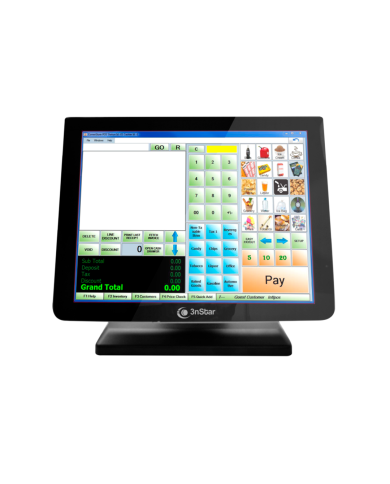 Monitor Táctil POS TCM010 capacitivo de 15" sin bisil USB, HDMI, VGA