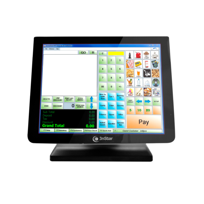 Monitor Táctil POS TCM010 capacitivo de 15" sin bisil USB, HDMI, VGA
