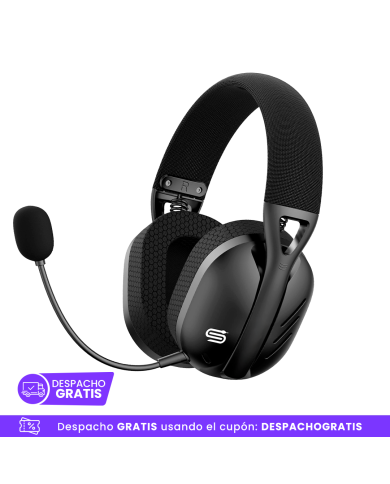 Audífono Snake Gamer Krait Inalámbrico Bluetooth, USB, 2.4 GHz, Multiplataforma, Negro