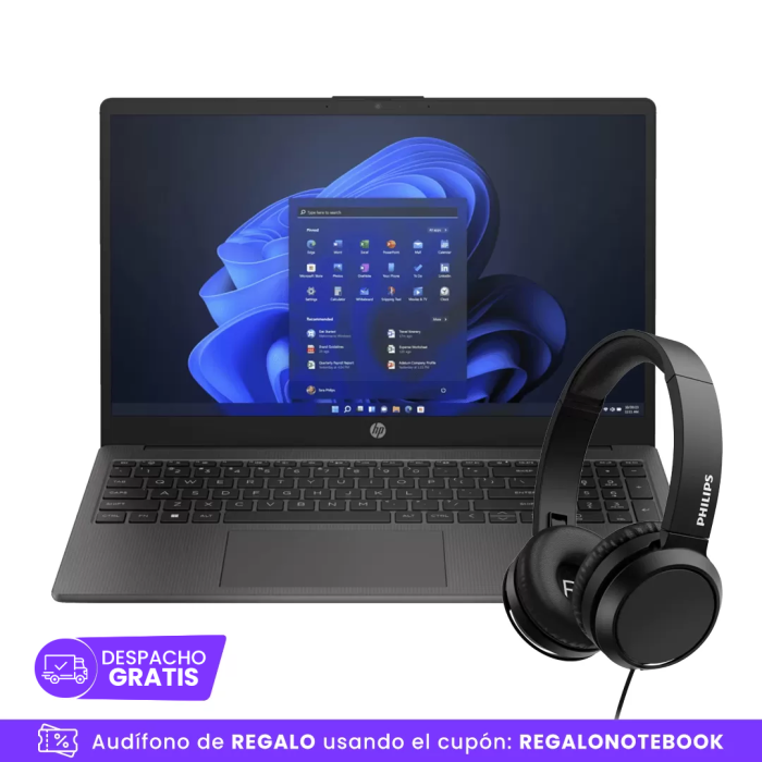 Notebook HP 255 G10 15.6" Ryzen 3 7330U 8GB RAM, 512GB SSD, W11Pro