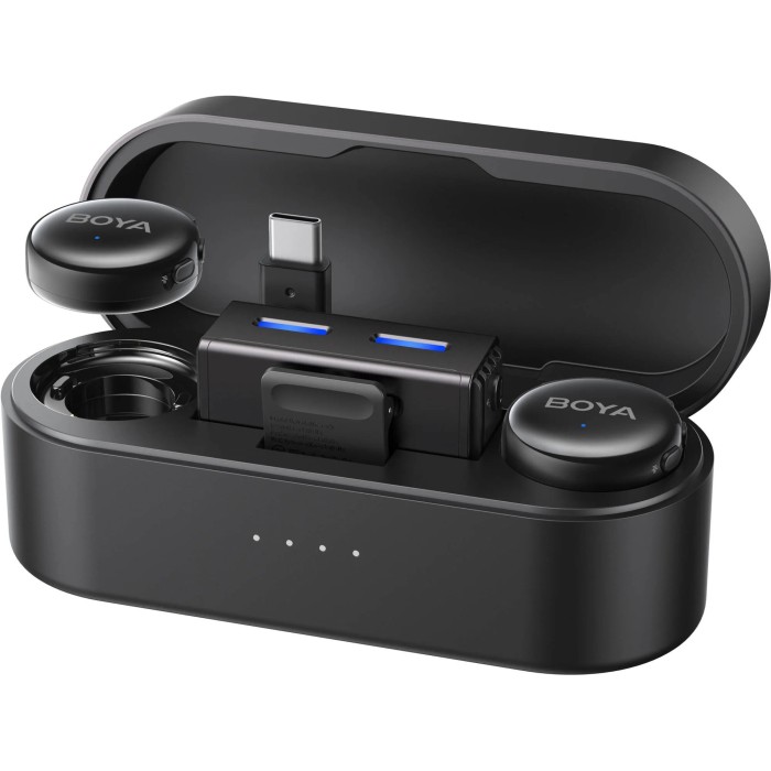 Microfono Doble Boya 3 Con IA USB C Y Lightning Nengro