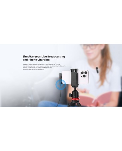 Microfono Boya Ultra Compacto Portable 2.4GHz Lightning Iphone Negro