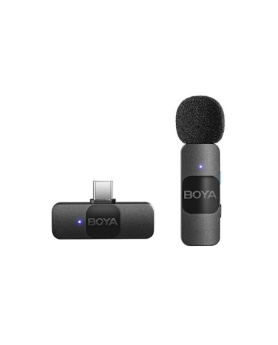 Microfono Boya Ultra Compacto Portable 2.4GHz USB tipo C Android Negro