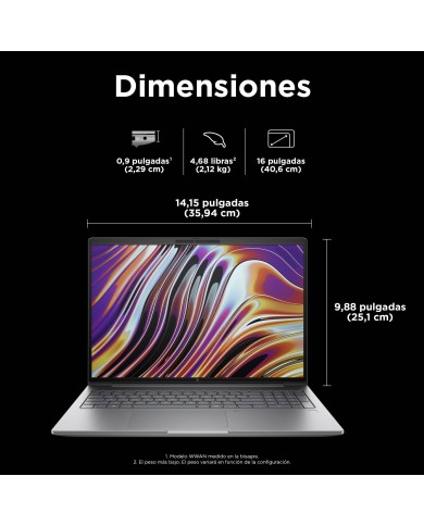 HP Zbook Power G11 16in AMD Ryzen 7 8845HS 32GB 1TB SSD W11P Gris