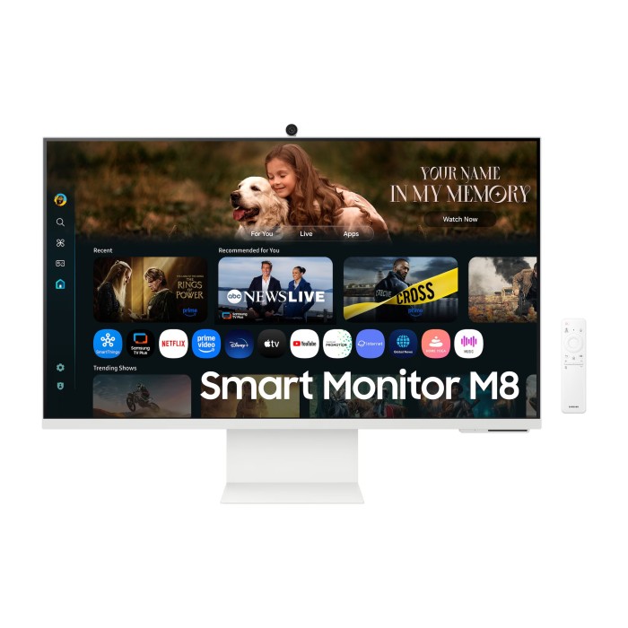 Monitor Smart Plano Samsung 32" 3840 x 2160 HDMI USB/ USB-C Bluetooth 5.2 60Hz Blanco