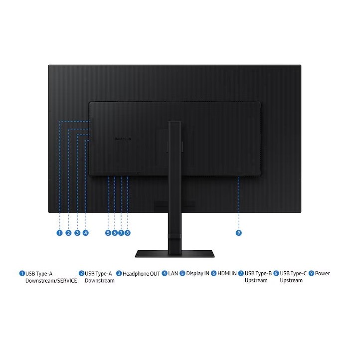Monitor Plano ViewFinity Samsung S8 UHD 60Hz 37" 3840 x 2160 HDMI / USB  60Hz Negro