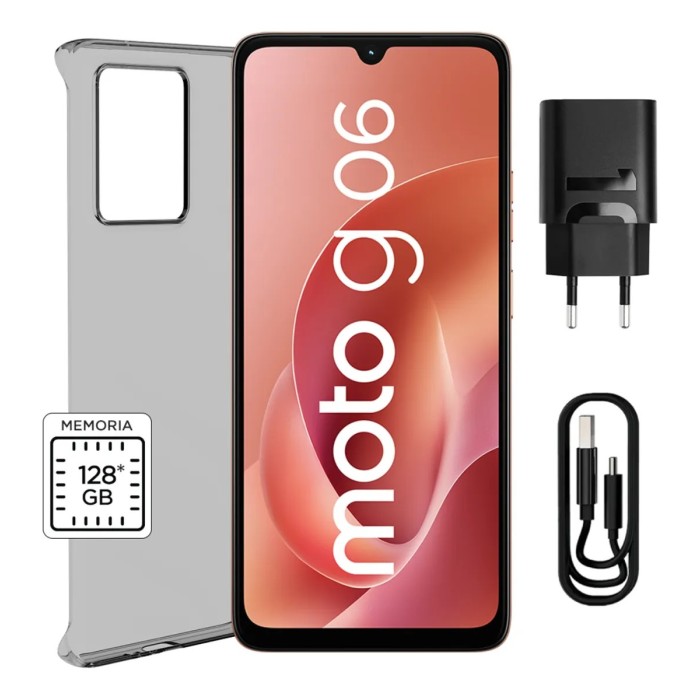 Teléfono Celular Motorola Moto G06 4GB 128GB 6.8" Android 15 50MP Naranja