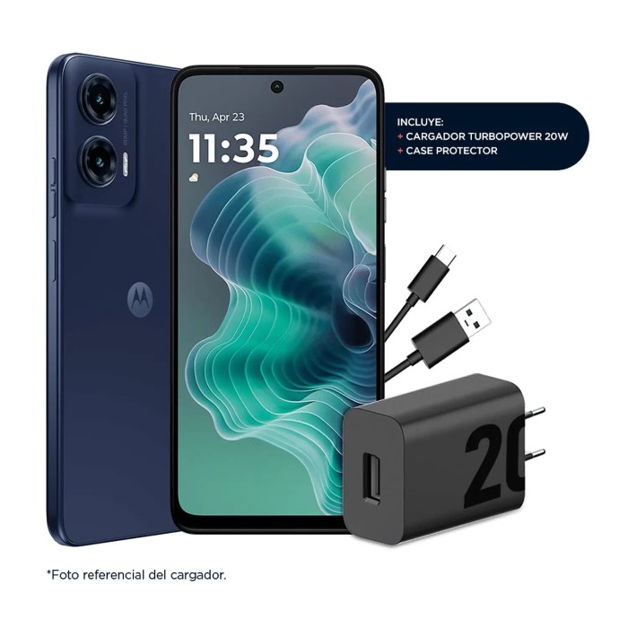 Teléfono Celular Motorola Moto G35 4GB 256GB Resistente al Agua 50 MP LCD 120 Hz Negro